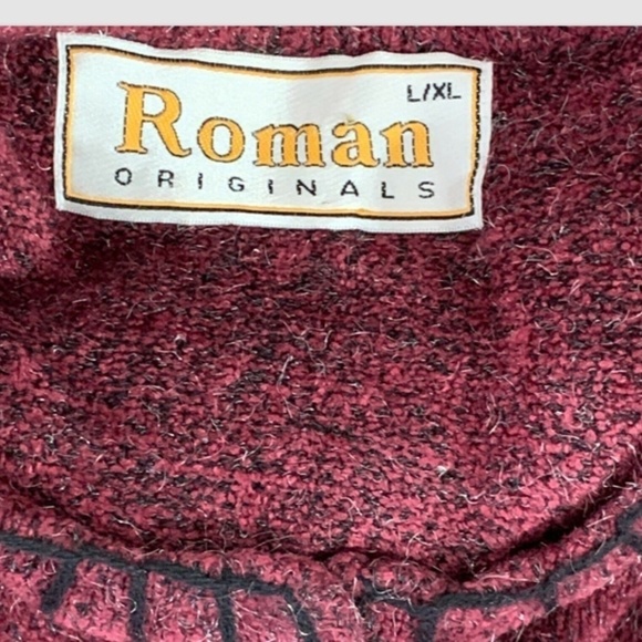 Roman Originals Longline Soft Cardigan Sweater Womens Sz L/XL Burgundy #252A - Picture 7 of 9